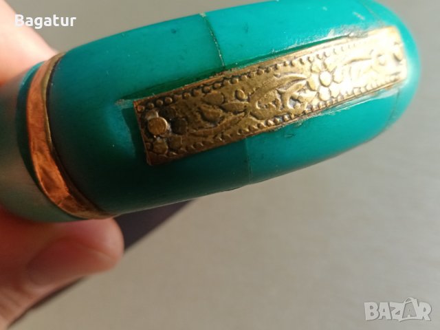 Възрожденски накит,19в,османска гривна,бронз, едра,от на баба чеиза голяма , снимка 8 - Антикварни и старинни предмети - 35469390