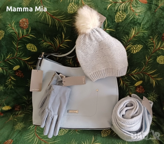 Комплект НОВИ шапка, шал и ръкавици , снимка 2 - Шалове - 52697017