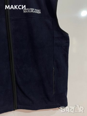 Марков еластичен поларен елек с цип, джобове с ципове и кор.вързлака в ханша в тъмно синьо, снимка 3 - Спортни дрехи, екипи - 39969637