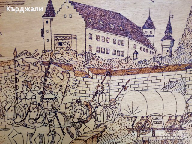 Голяма Дърворезба Исторически Сюжет Рамка!, снимка 2 - Картини - 31368535