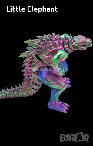 високодетайлна 3D принтирана фигура на двукрако чудовище Годзила