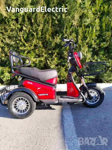 Двуместна електрическа триколка Vanguard Pudding 1800W-48V-20Ah - RED, снимка 3 - Инвалидни скутери - 43641240