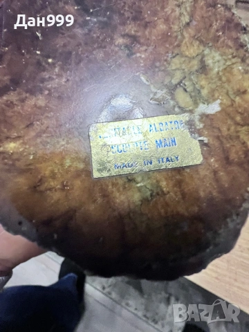 Винтидж настолна запалка с ръчно изработена основа от алабастър, снимка 7 - Запалки - 53078766