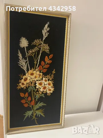 Vintage Hand Wildflowers. 47см*24см Germany 