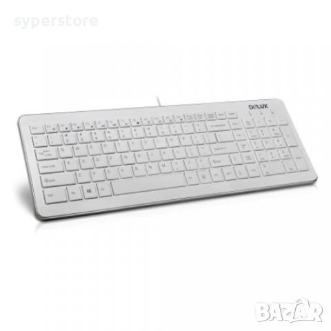 Клавиатура USB мултимедийна - Delux OM-02 Бяла Кирилизирана БДС класическа Multimedia Keyboard, снимка 2 - Клавиатури и мишки - 37035013