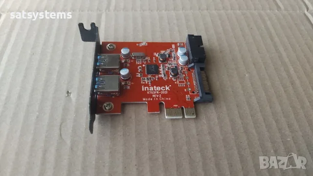 Inateck KT4006 Dual Port USB 3.0 PCI-E Adapter Card, снимка 5 - Други - 56169224