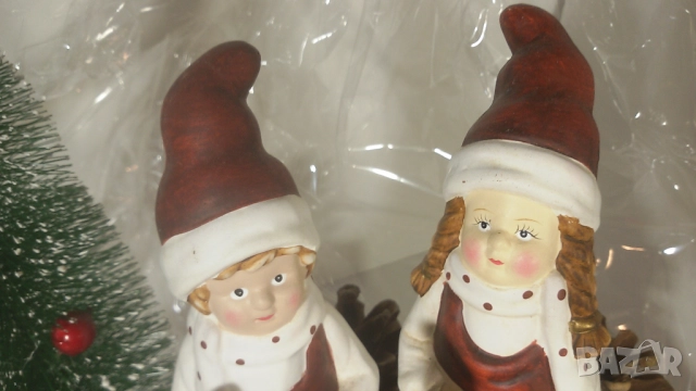 Коледна подаръчна декорация с дървена кутия в целофан, снимка 7 - Декорация за дома - 51708407