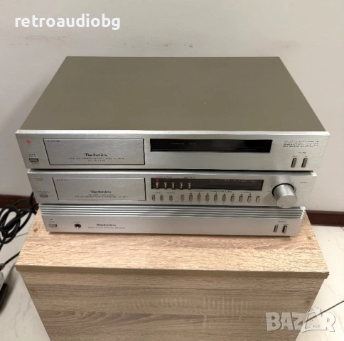 🔊Колекционерски аудио сет Technics - стъпало, предусилвател с тунер и управление + дистанционно, снимка 5 - Аудиосистеми - 53285847