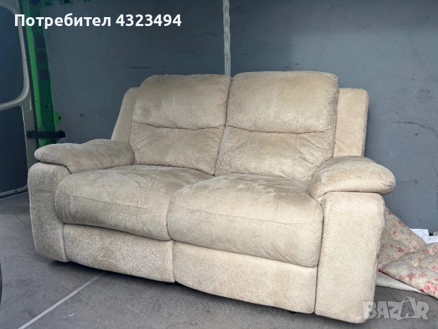 Двойка диван с релаксиращ механизъм , снимка 2 - Дивани и мека мебел - 52950324