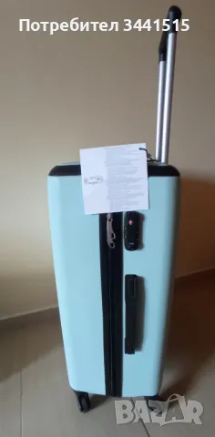 Голям куфар с 4 колела 80.6L, 74 x 51 x 31 cm, 4.3 kg, TSA ключалка , снимка 3 - Куфари - 47483991