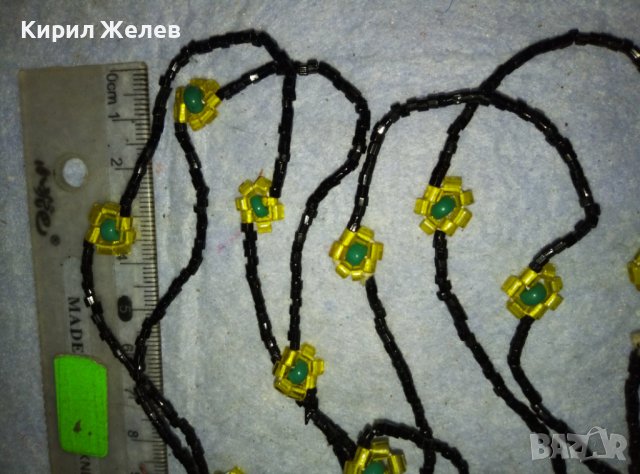 НЕЖНА МЪНИСТЕНА ФЛОРАЛНА ОГЪРЛИЦА КОЛИЕ РЪЧНА ФЕШЪН АРТ ИЗРАБОТКА 26566, снимка 3 - Колиета, медальони, синджири - 42082363
