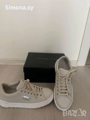 Бежови Кецове Philip Plein, снимка 4 - Маратонки - 54039010