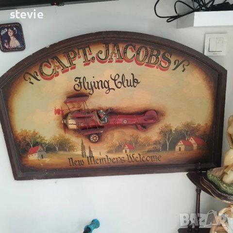 3-D ретро табела Capt.Jacobs, снимка 6 - Антикварни и старинни предмети - 50721384