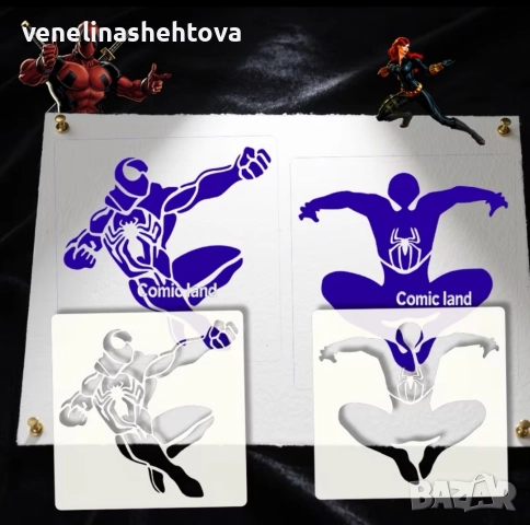 Спайдърмен Spiderman шаблон стенсил за декорация на торта скрапбукинг , снимка 2 - Други - 52735242