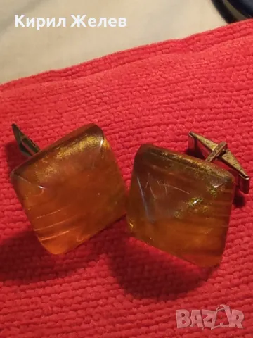 КРАСИВИ СТАРИ РУСКИ КЕХЛИБАРЕНИ БУТОНЕЛИ РЕТРО КОПЧЕТА за РЪКАВЕЛИ 44433, снимка 12 - Антикварни и старинни предмети - 46504149