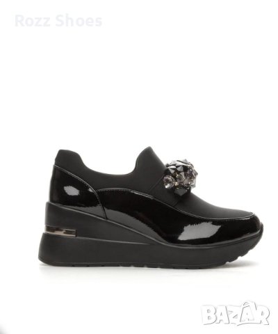 ДАМСКИ СПОРТНИ ОБУВКИ В ЧЕРЕН ЦВЯТ, снимка 2 - Дамски ежедневни обувки - 44193754