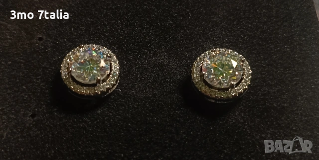 Moissanite обеци , снимка 3 - Обеци - 53918921