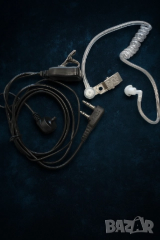 Професионален хендсфри с прозрачна акустична тръба за радиостанции