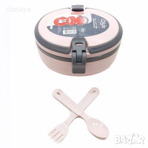 1782 Малка детска кутия за храна с 2 отделения и прибори, снимка 6 - Кутии за храна - 30852016