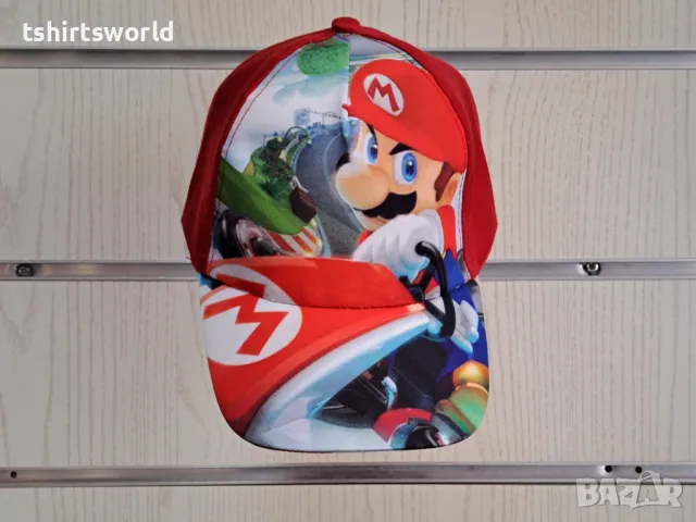 Нова детска шапка с козирка Super Mario Bros (Супер Марио) в червен цвят, снимка 3 - Шапки, шалове и ръкавици - 47676864