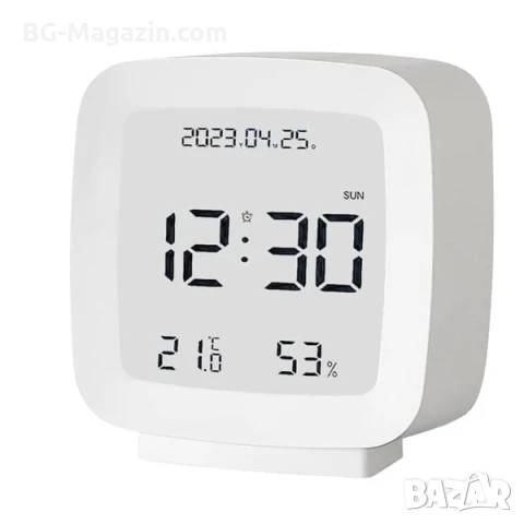 Малък електронен настолен часовник с температура влага дата сензор светещ на батерии дигитален LED, снимка 10 - Други - 51039826