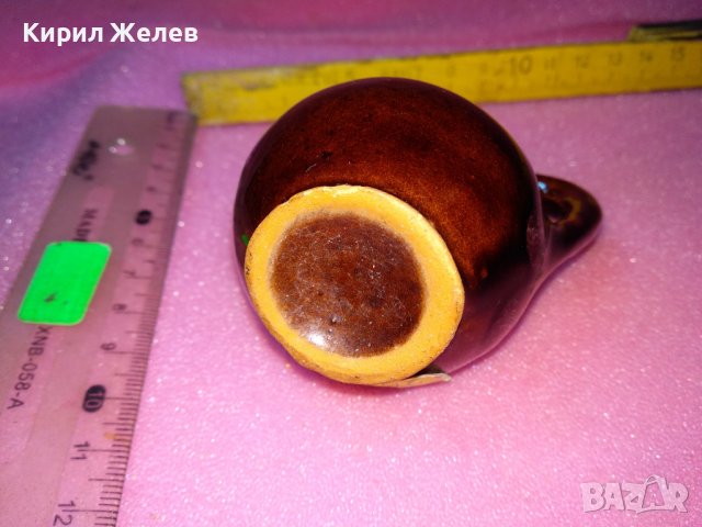 КЕРАМИЧНО БЪРДУЧЕ СВИРКА РЪЧНА МАЙСТОРСКА ИЗРАБОТКА ТРАДИЦИОНЕН ЕТНО СУВЕНИР ГЛЕДЖОСАНА ГЛИНА 42851, снимка 5 - Декорация за дома - 44297403