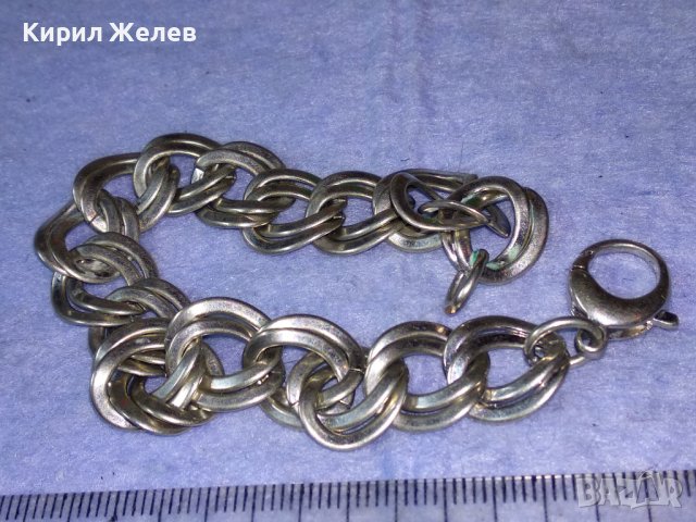 СТАРА ПОСРЕБРЕНА МЕДНА ГРИВНА РЯДКА ЗДРАВА РЕТРО ПЛЕТКА РЪЧНА МАЙСТОРСКА ИЗРАБОТКА 37905, снимка 6 - Антикварни и старинни предмети - 40690078