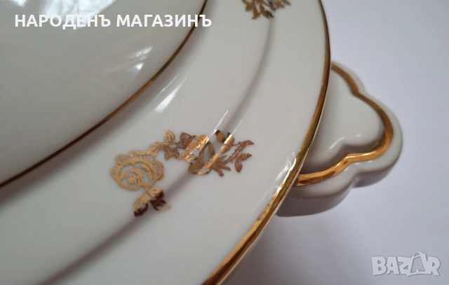 LIMOGES - D.R.B - Антикварен френски порцелан терин Много голям съд за топло сервиране супник сервиз, снимка 14 - Други ценни предмети - 53261159