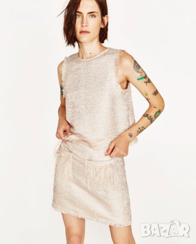 Пола от туид ZARA, снимка 15 - Поли - 34043172