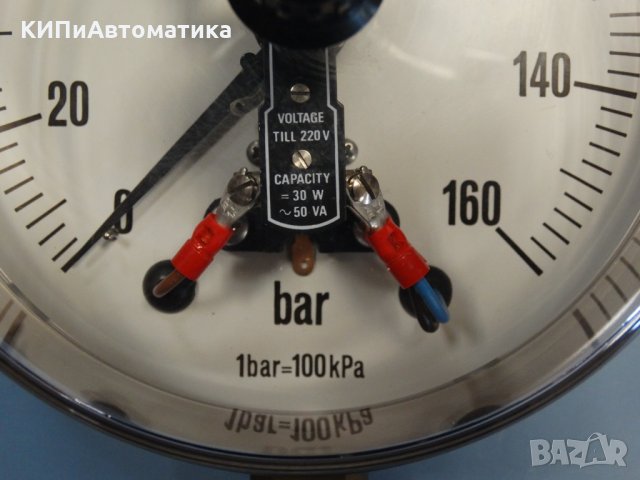 Ел. контактен Манометър Nuova Fima Ф 160, 160 bar, снимка 4 - Резервни части за машини - 34450161