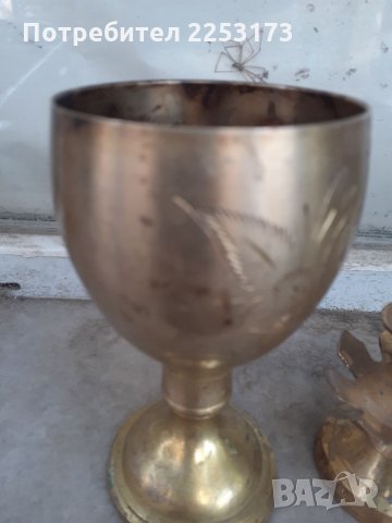 Рисувана чаша и свещник лот, снимка 2 - Декорация за дома - 33729799