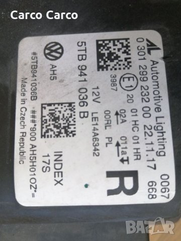 Десен и ляв фар Full Led за Vw Touran 5T original 2016-2018год. Фолксваген Туаран фул лед с оригинал, снимка 11 - Части - 35459791