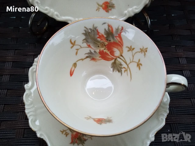 Антикварен сет за чай, снимка 6 - Чаши - 51208817