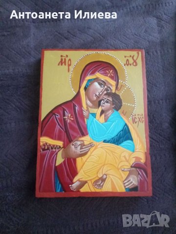 Икона Св. Богородица с младенеца, снимка 4 - Икони - 31789027