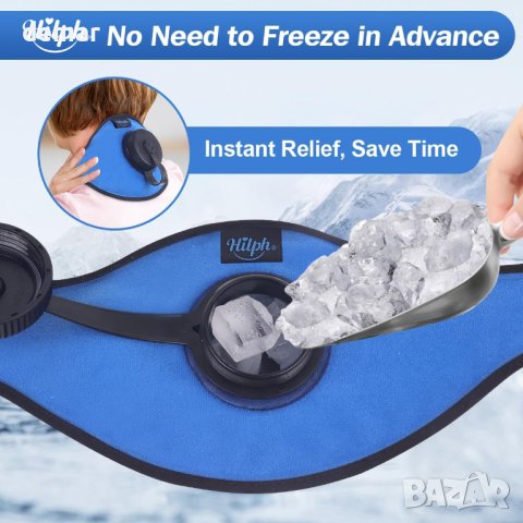 Hilph Neck Ice Pack Wrap Торбичка с лед за студена терапия на врат за многократна употреба, снимка 6 - Други - 44478878