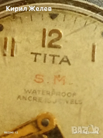 Стар механичен часовник дамски TITA Made in France рядък за КОЛЕКЦИОНЕРИ 51490, снимка 4 - Антикварни и старинни предмети - 52350830