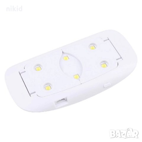 SUN компактна 6W UV LED Лед ув лампа печка за нокти лак за маникюр с таймер, снимка 5 - Продукти за маникюр - 30733450