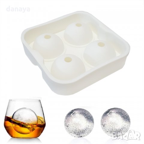 1822 Пластмасова форма за лед Топки Spherical Ice mold, снимка 5 - Форми - 30915380