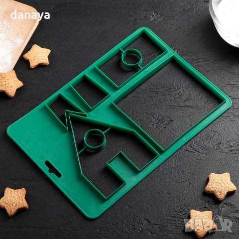 2459 Сладкарски шаблон резец за Коледна Джинджифилова къща, снимка 3 - Форми - 34391274