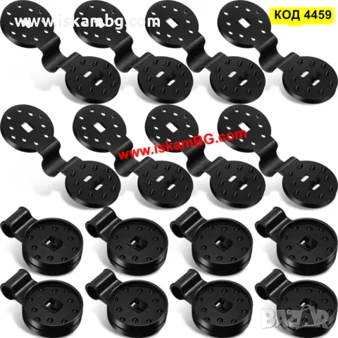 Щипки за мрежа за сянка | Клипс държачи за зелена засенчваща мрежа - КОМПЛЕКТ 20 БРОЯ - КОД 4459, снимка 7 - Огради и мрежи - 49671780