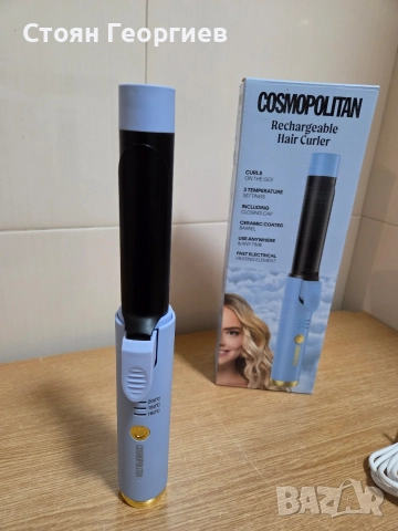 Чисто нова Акумулаторна маша за коса Cosmopolitan , снимка 2 - Преси за коса - 52959230