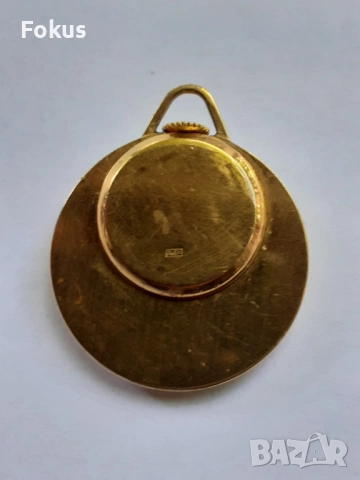 Стар руски часовник Слава медальон с позлата 6 микрона, снимка 2 - Антикварни и старинни предмети - 53279216