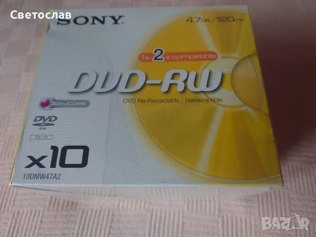 Нови Sony DVD-RW дискове , снимка 1