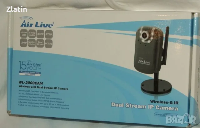IP камера AirLive LAN\Wi-Fi\IR нощно виждане\Dual Stream, снимка 2 - IP камери - 56040833