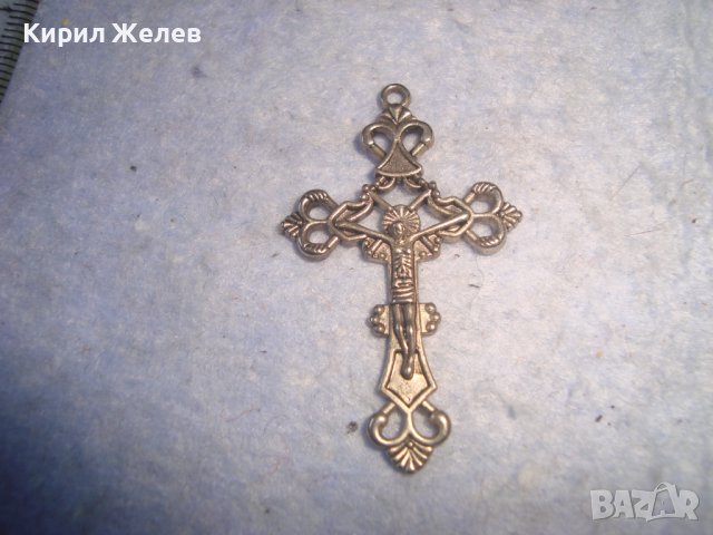 КРАСИВО СРЕБРИСТО РАЗПЯТИЕ КРЪСТЧЕ НАГРЪДЕН МЕТАЛЕН КРЪСТ АЖУРЕН 27514, снимка 8 - Други ценни предмети - 36975029