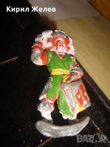 СТАРО ОЛОВНО ВОЙНИЧЕ МУСКЕТАР БАРАБАНЧИК РЯДКА ФИГУРКА за КОЛЕКЦИЯ РЪЧНО ОЦВЕТЕНА 9104, снимка 3 - Колекции - 34424993