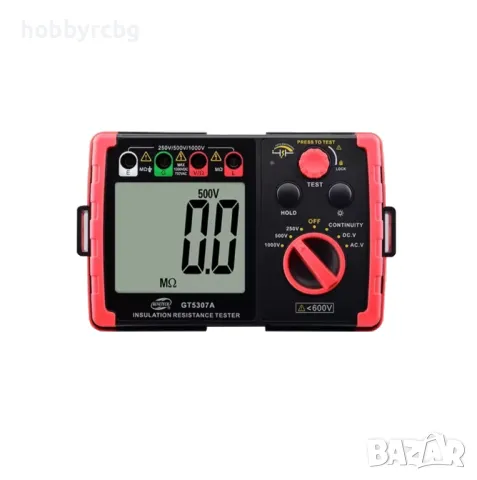 GT5307A Тестер на изолационно съпротивление (мегер), DC 250V/500V/1000V, AC 750V, снимка 1