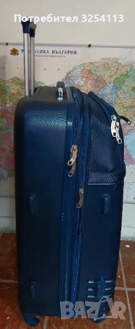 Куфар голям твърд с дръжка на колела, снимка 2 - Куфари - 52942578