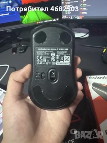 мишка steelseries rival 3 wireless, снимка 2 - Клавиатури и мишки - 56314591