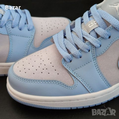 Нови Маратонки Nike Air Jordan 1 Low Icy Blue Размер 39 Обувки , снимка 7 - Маратонки - 40258817
